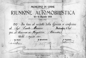 diploma dirigibilità vetturetta menon